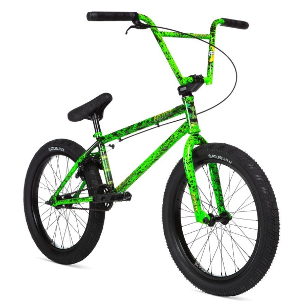 Велосипед BMX STOLEN CREATURE 2020 21 зеленый с брызгами
