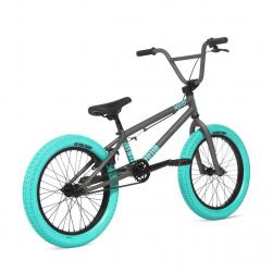 Велосипед BMX STOLEN AGENT 18 2020 18 матовый некрашеный крашеный с темными синими покрышками