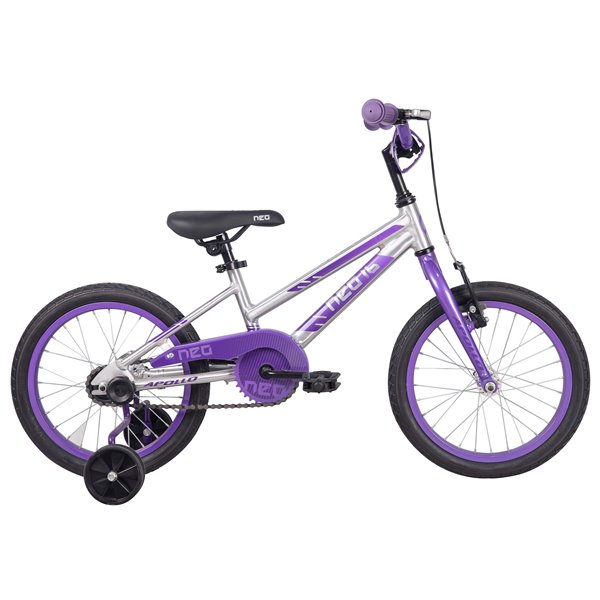Детский велосипед 16" Apollo NEO girls Brushed Alloy/Lavender/Purple Fade